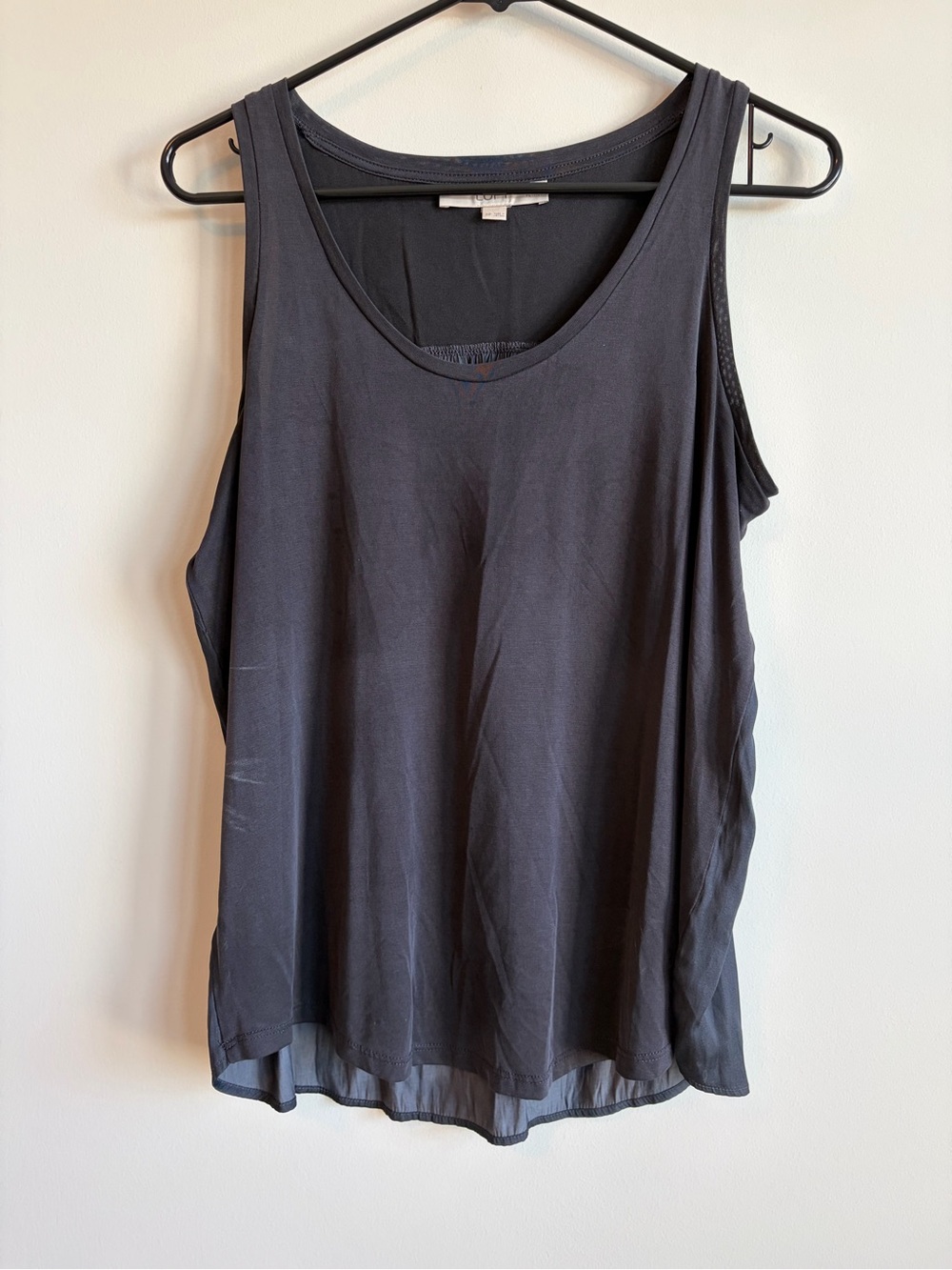 LOFT Black Sleeveless Scoop Neck Tank